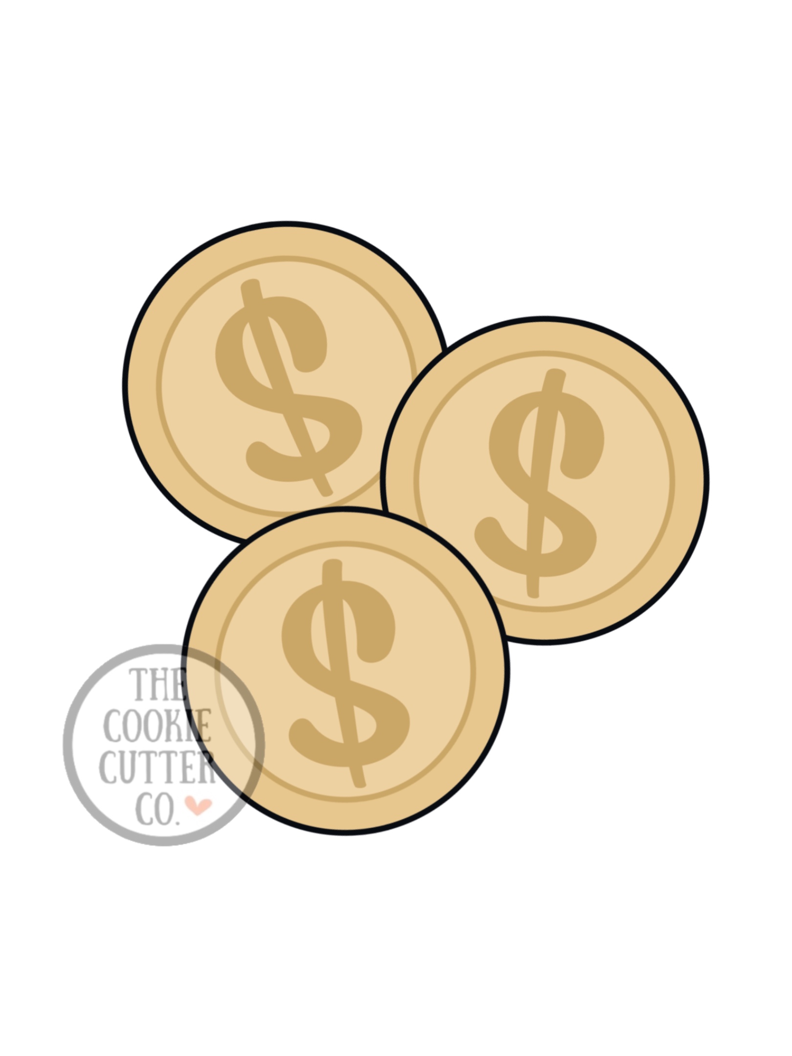 Coins cookie cutter
